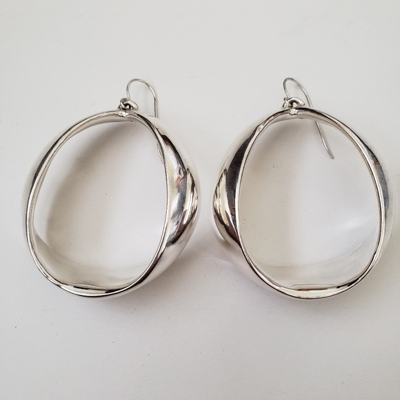 E&L Israel Sterling Silver Electroform Drop Earrings - Picture 5 of 9